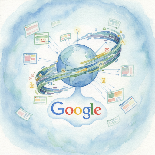 Схема процесса индексации Google: от сканирования страницы до её появления в результатах поиска.