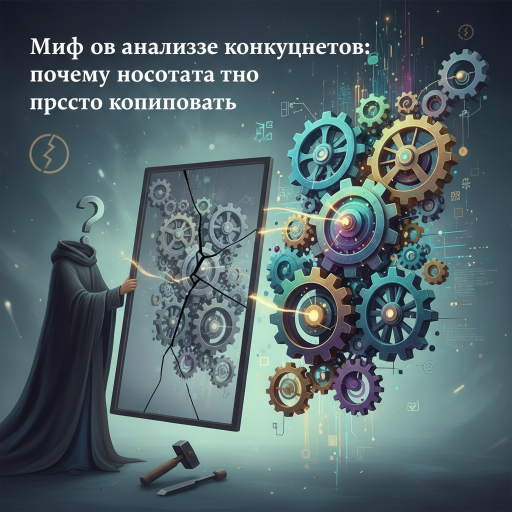 Люди, идущие по разным дорогам, символизирующие разные стратегии, а один человек слепо копирует и отстаёт